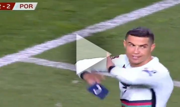 ZACHOWANIE Cristiano Ronaldo w ostatnich sekundach meczu z Serbią... [VIDEO]